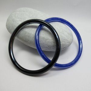 Set of two glass bangles